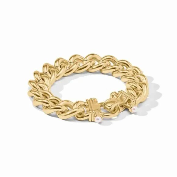 Brand New. $235 Julie Vos Dolce Demi Link Bracelet Sz Large (long) Color: gold - Picture 2 of 13